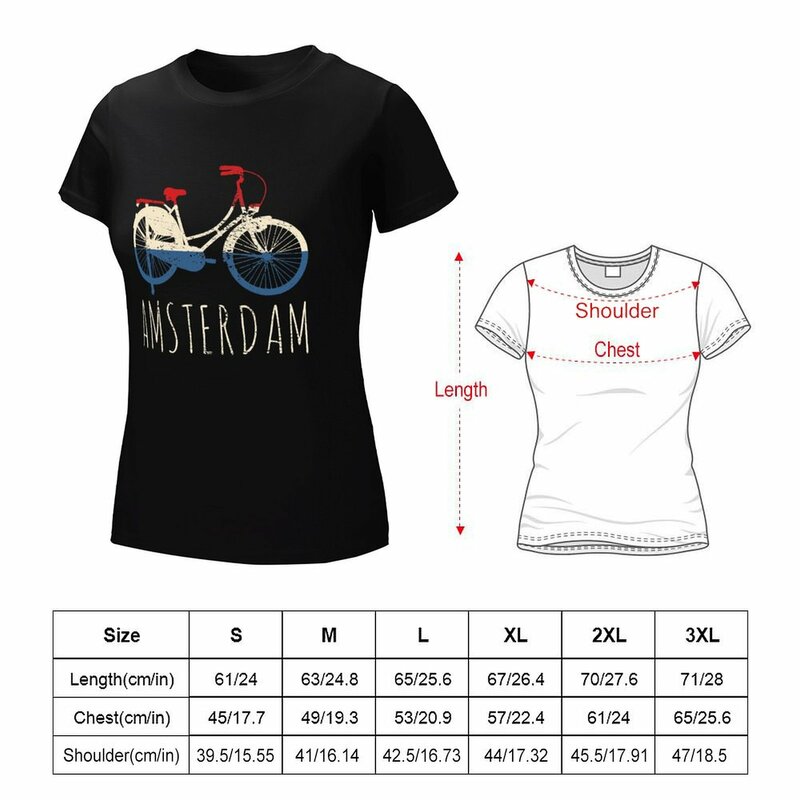 Amsterdam Netherlands t-shirt estetyczna odzież grafika odzież damska koszulki kobieta