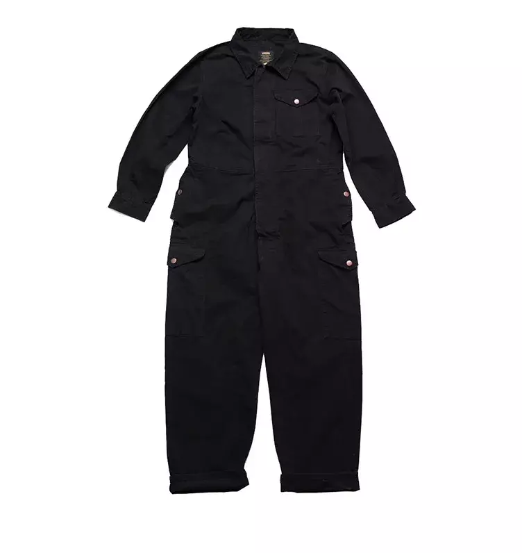 Heren Casual Pak Amerikaanse Multi-Pocket Werkkleding Jumpsuit Heren Mode Effen Kleur Jumpsuit Losse Werkkleding Voor Werknemers Pak