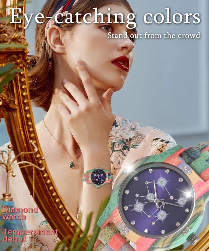 여성용 패션 캐쥬얼 트렌드 별빛 시계, 새로운 시계