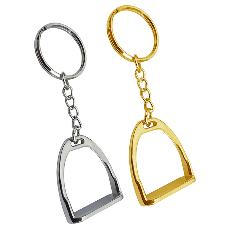 Horse Stirrup Key Ring Lightweight Zinc Alloy Crankcase Equestrian Ring Decoration Gifts For Horse Rider