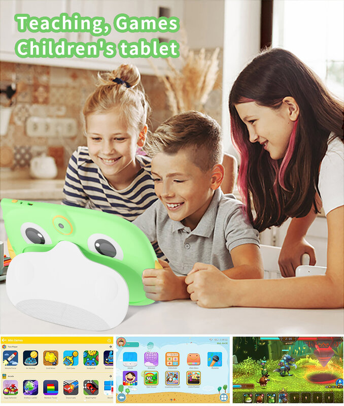 2024 Original innovative Version - QE Android Mini Tablet Children's computer 4GB RAM 64GB ROM Android 13.0 tablet supports vide