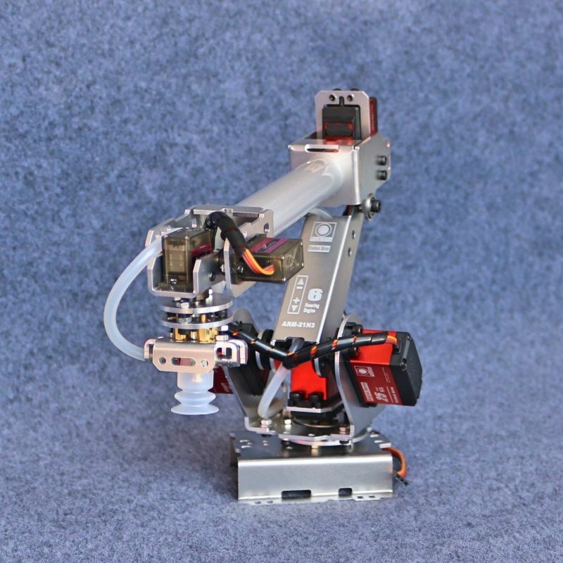 แขนหุ่นยนต์อุตสาหกรรม6ชิ้นพร้อมเซอร์โวระบบดิจิทัล20กก./25กก. สำหรับหุ่นยนต์ Arduino ของตกแต่งงานปาร์ตี้ตั้งโปรแกรมได้