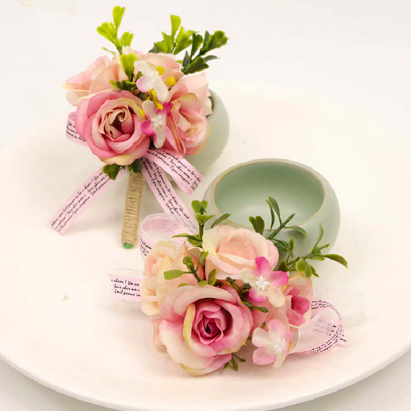 Boutonniere And Wrist Corsag Guest Banquet Party Bust Hand Flower Wedding Supplies Simulation Flower Forest Series 123
