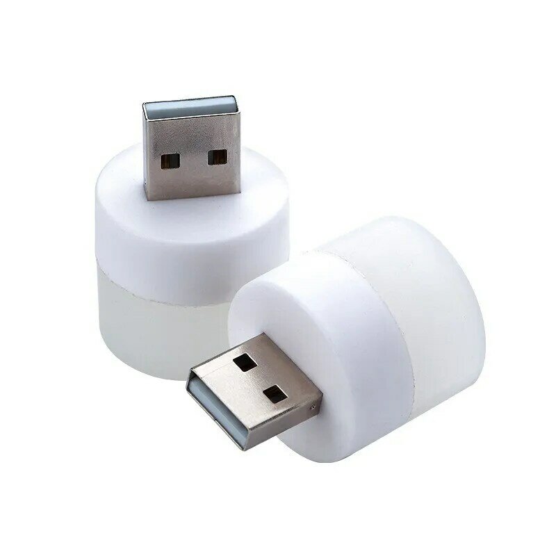 미니 USB 플러그 조명, 컴퓨터 휴대용 전원 충전, LED 눈 보호 독서등, 작은 원형 조명, 작은 야간 조명