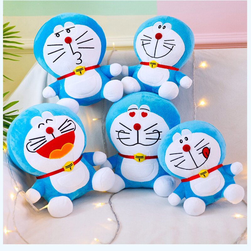 Muñeco de peluche de Doraemon para niños y niñas, muñeco suave de Anime, regalo de cumpleaños