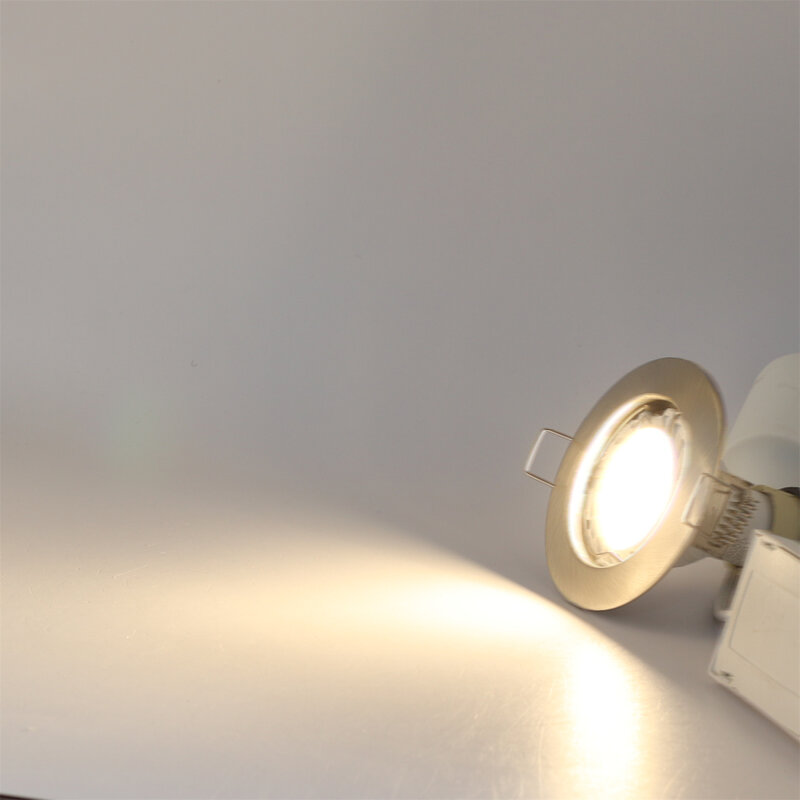 Branco redondo recesso teto Downlight luminária, iluminação de metal moderno, anel frontal ajustável, Saia, MR16 Frame