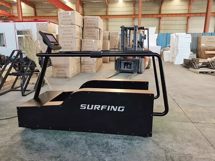 Skyboard gym fitness equipment with LCD display wooden surfing machine