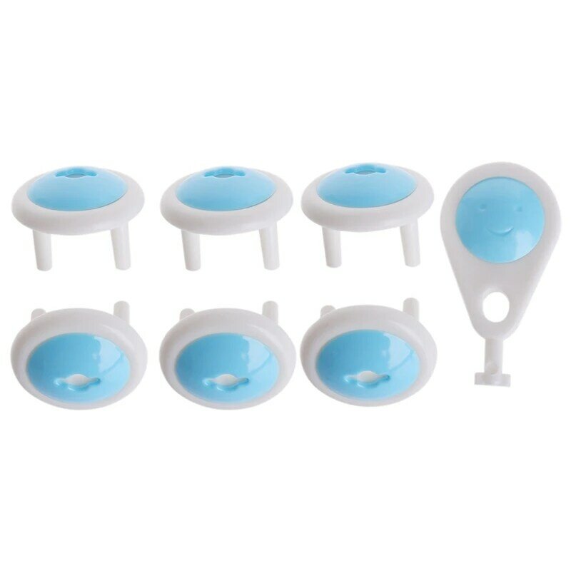 6Pcs Power Electric Outlet 2 Plug Baby Child  Safety Plug Guard Infant Kids Plug Covers Safety  Electric Socket Lid