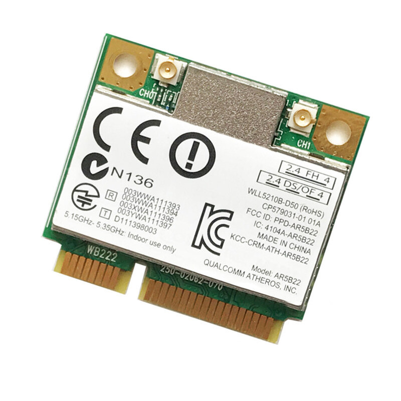 2.4G/5G Mini PCI-E محول لاسلكي 300M بطاقة شبكة بلوتوث واي فاي للكمبيوتر المحمول