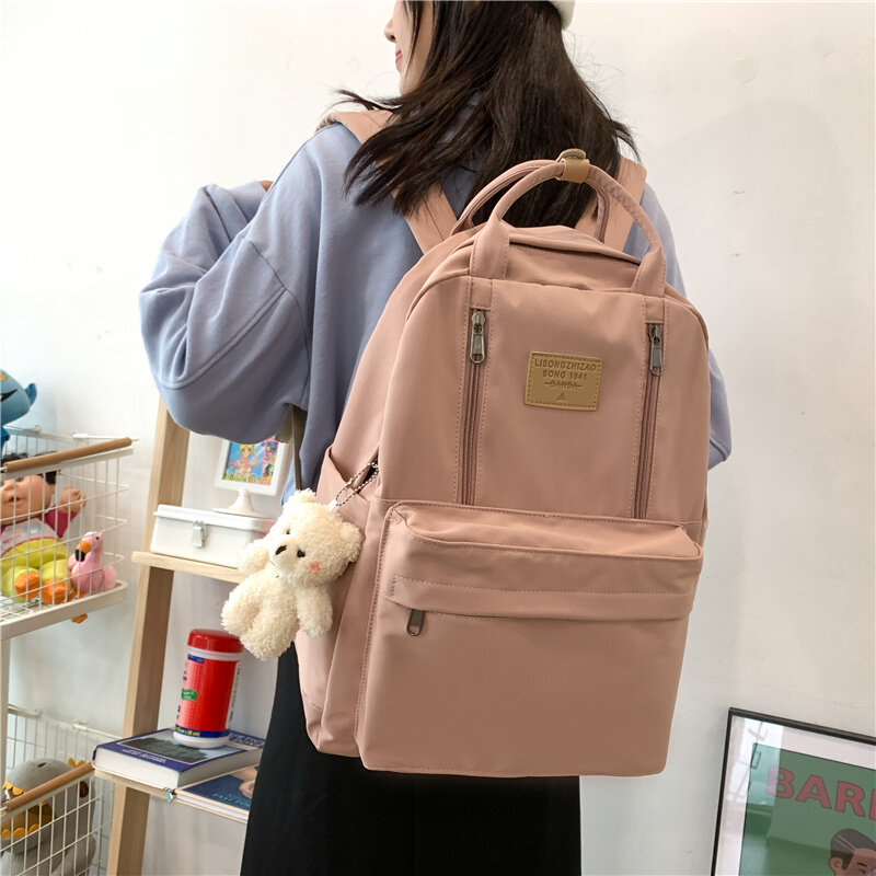 Wielofunkcyjne plecaki prosty plecak kobiety nastoletnie dziewczyny koreański styl szkolny plecak szkoły dziewczyny plecak tornister plecak