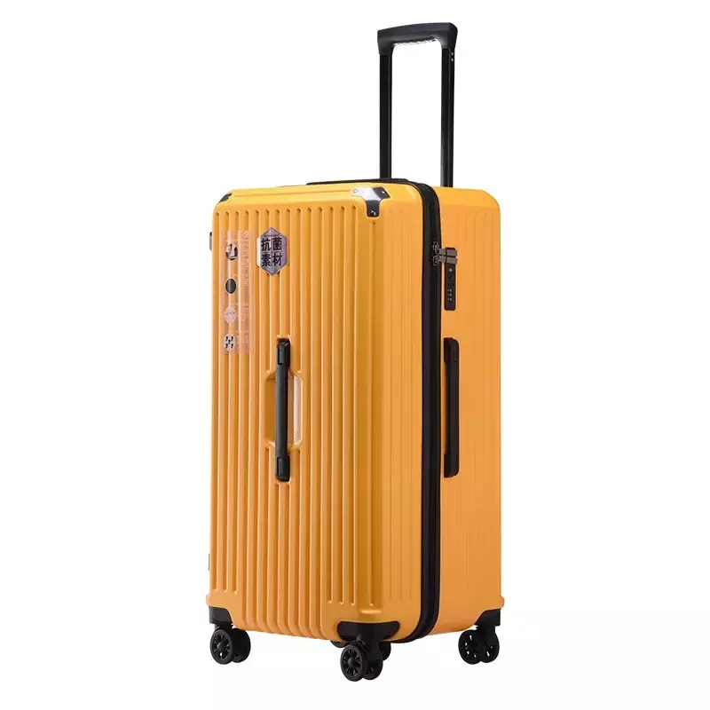 Kotak batang tarik pria wanita, kapasitas besar 20 24 26 28 inci Roda Universal koper persegi panjang pria dan wanita dengan kode rem Zip Travel Case