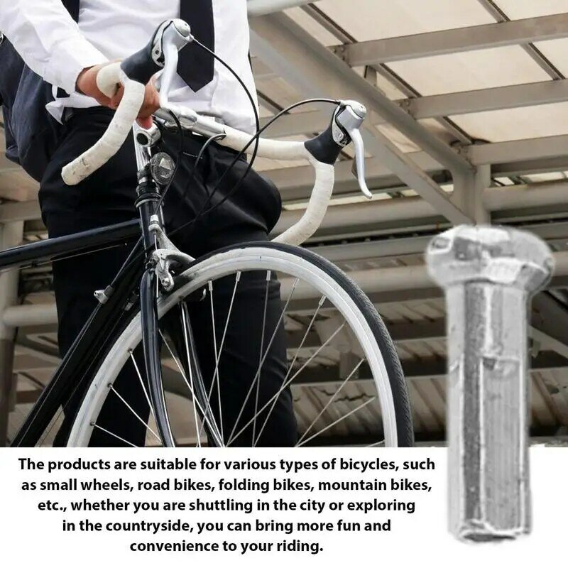 高強度自転車スポークキャップ,1ピース,ホイールスポーク,折りたたみ式自転車用の乳首装飾,マウンテンバイク,ロードバイク,14g