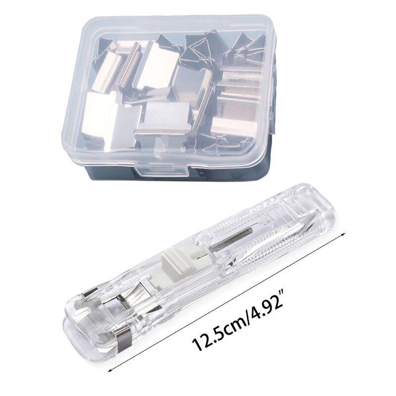 Dispensador braçadeira papel DXAB Distribuidor braçadeira clipe papel portátil com capacidade 40-50 folhas