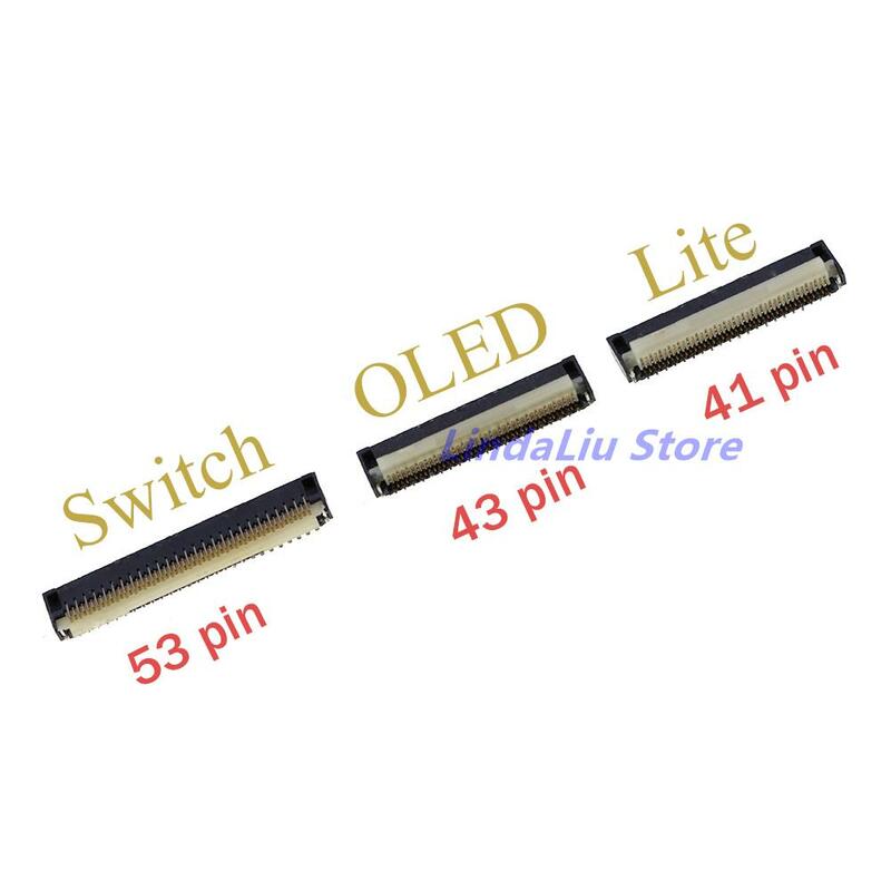 1 buah asli soket konektor tampilan layar LCD bagian pengganti untuk NS Switch/Lite/Oled Port Jack perbaikan