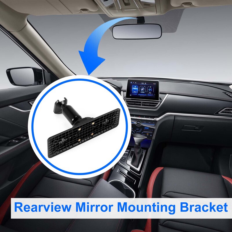 Soporte de montaje de Panel de placa trasera de espejo retrovisor Interior de coche para DVR, 1 unidad