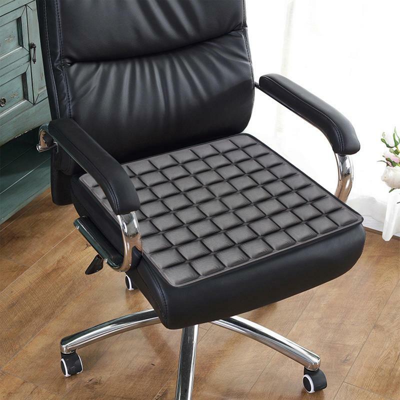 Coussin de siège pour chaise de bureau, en coton, antidérapant, 3D, 17,7x17,7 pouces, ergonomique, soutien des fesses