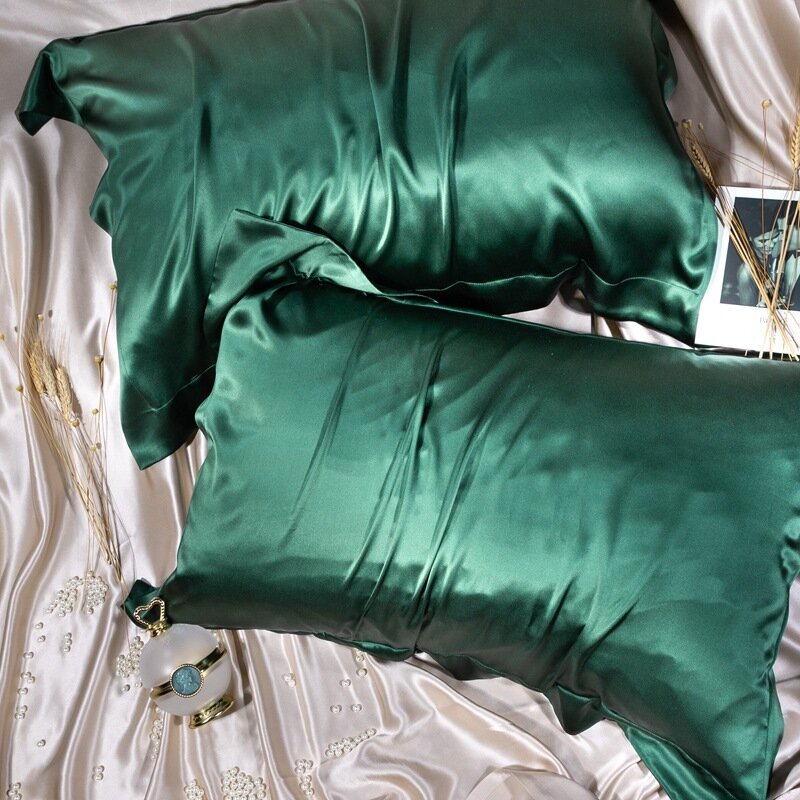 1 pz 100% pura seta federa Queen King Size per la casa dell'hotel morbido cuscino sano federa di seta federa 48*74CM