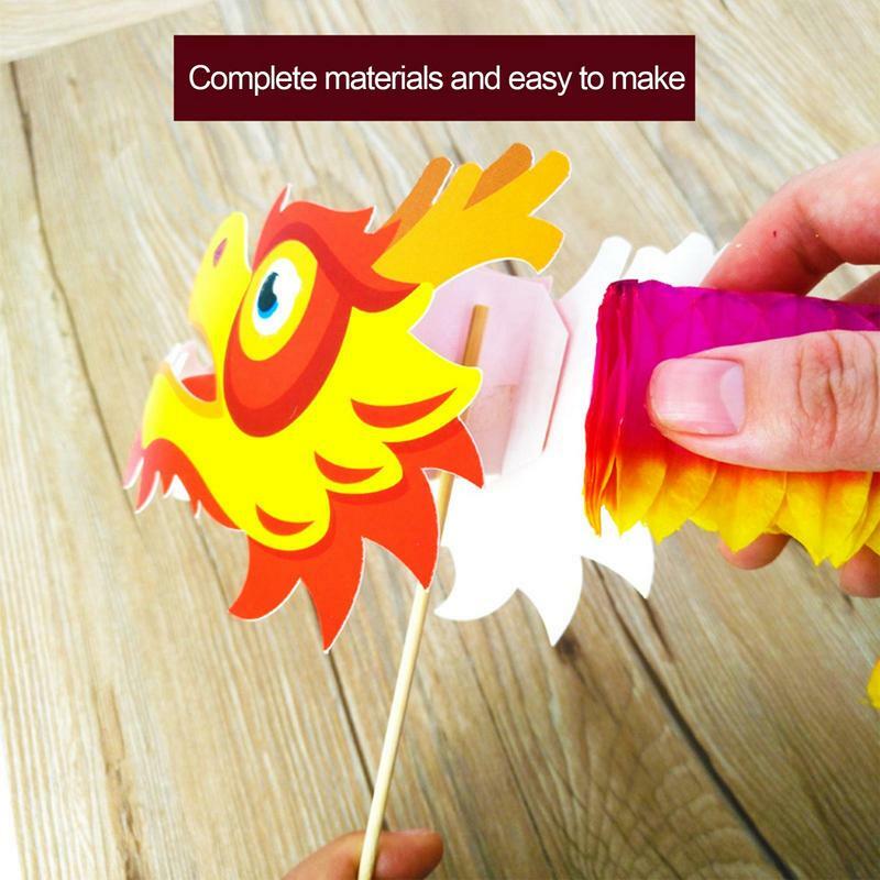Chinese Dragon Speelgoed Nieuwjaar Draak Handgemaakt Papier Dragon Slinger Maan Nieuwjaar Draak Geschenken Multifunctioneel Jaar Van De Draak