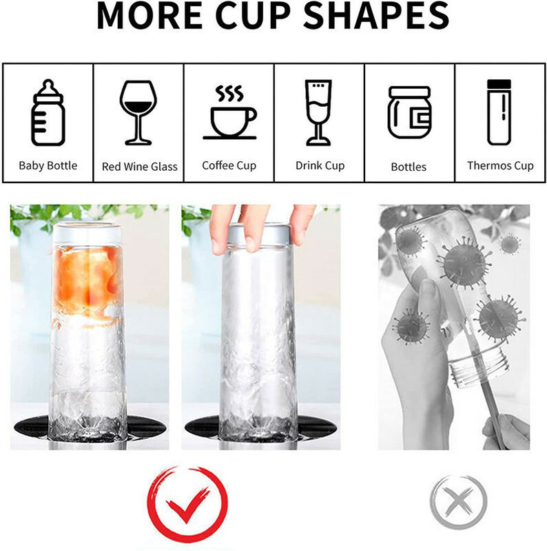 Lavello da cucina rubinetto bottiglia tazza di vetro rondella accessori per la pulizia per Bar Pub Cafe Push Club sciacquatrice rapida in vetro