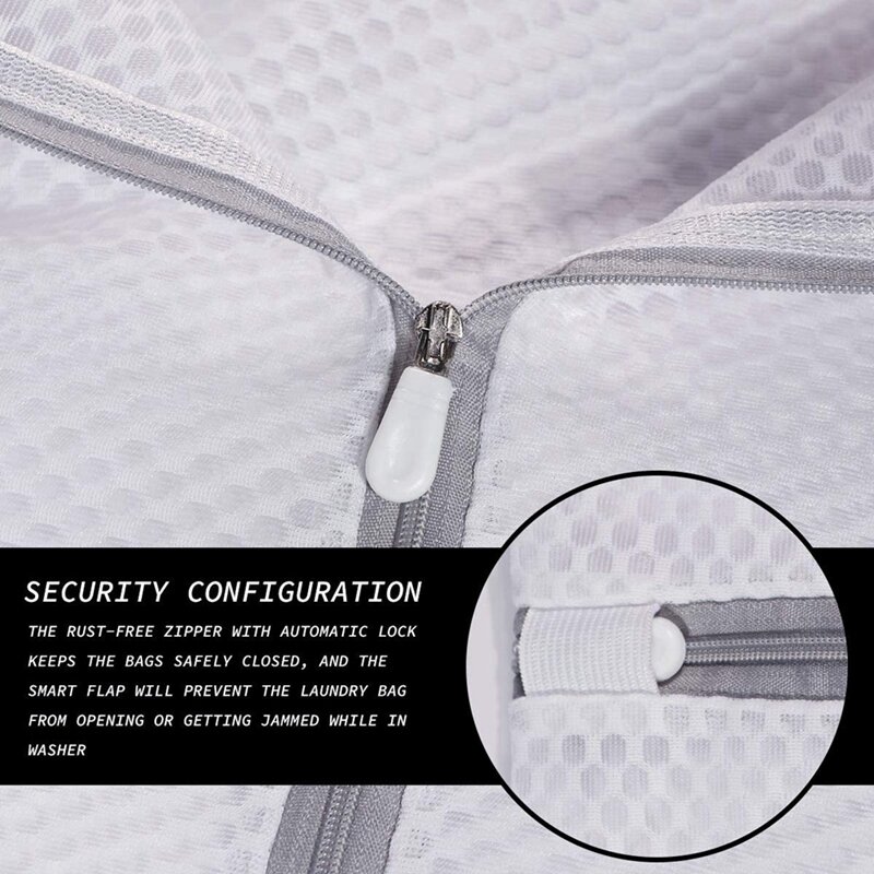 New 5Pcs Exquisite And Durable Honeycomb Mesh Laundry Bag, Travel Storage Bag For Clothes