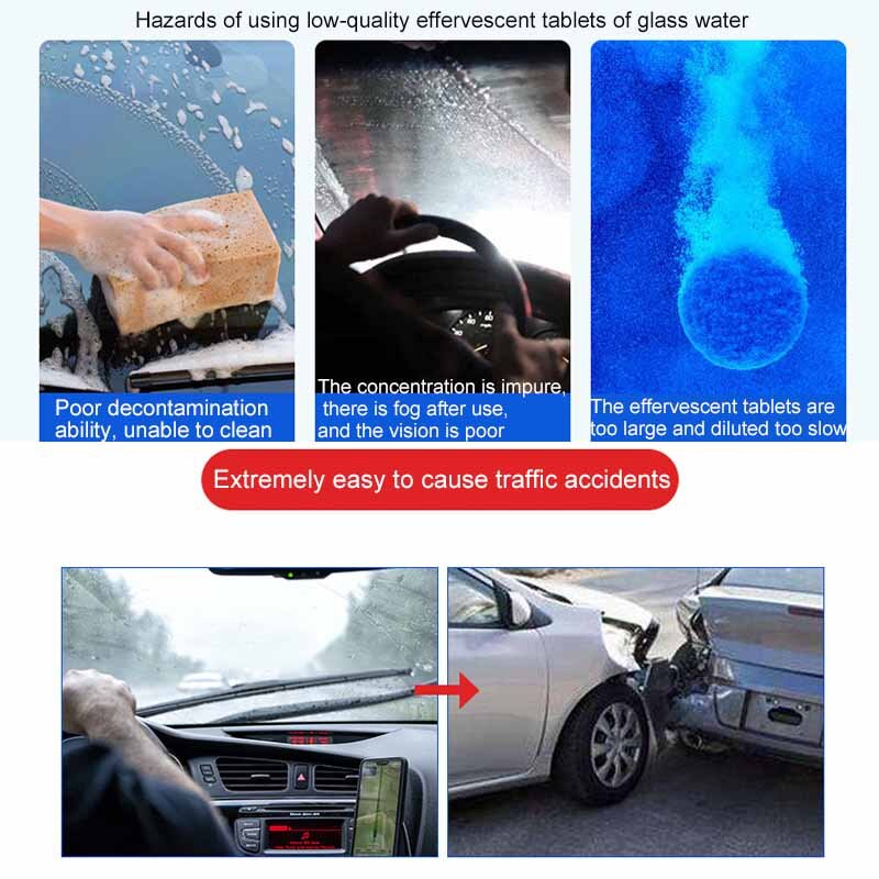 Tabletas efervescentes para limpiaparabrisas de coche, limpiador sólido de 10/20 piezas, para limpieza de ventanas de vidrio, inodoro, accesorios de coche