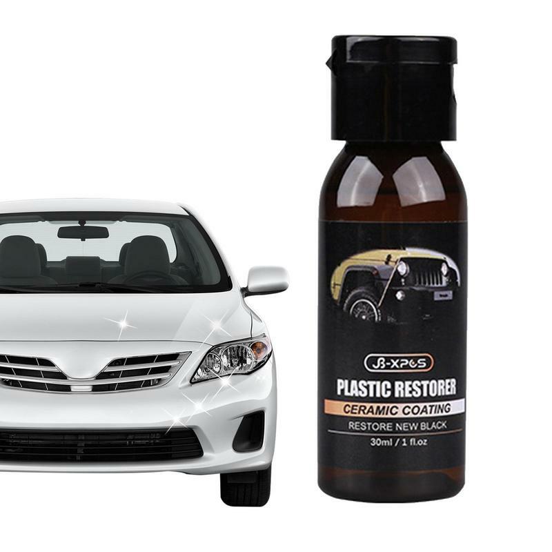 DominagroBack To Black Gloss pour voiture, plastique, agent de rénovation automatique, liquide dominant, revêtement revitalisant, 30ml