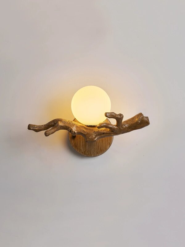 Resin Tree Branch Wall Lamps Vintage LED Wall Sconces Bedroom Bedside Corridor Background Wall Lamps Indoor Lighting Home Decor