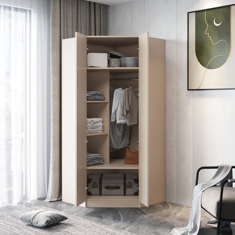 Simple wardrobe, household bedroom, small unit, children's corner wardrobe, household wardrobe, storage and organizing cabinet