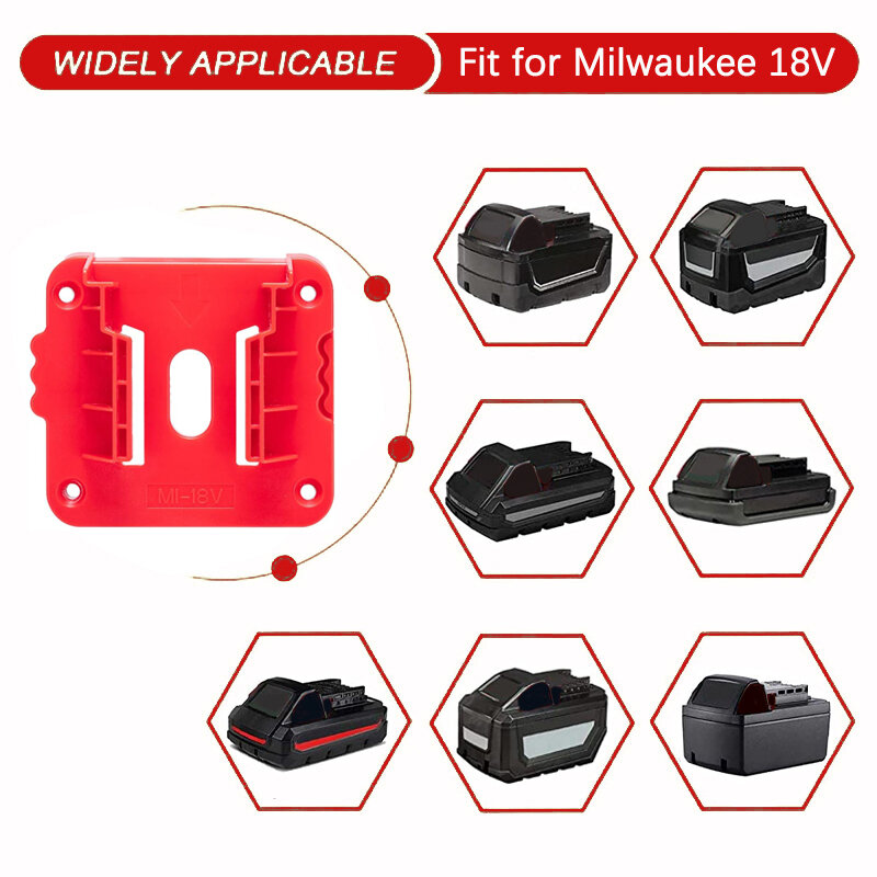 Paquete de soporte de batería para Milwaukee, soporte de base de batería de 18V, apto para 48-11-1815, 48-11-1828, 48-11-1850, paquete de 5
