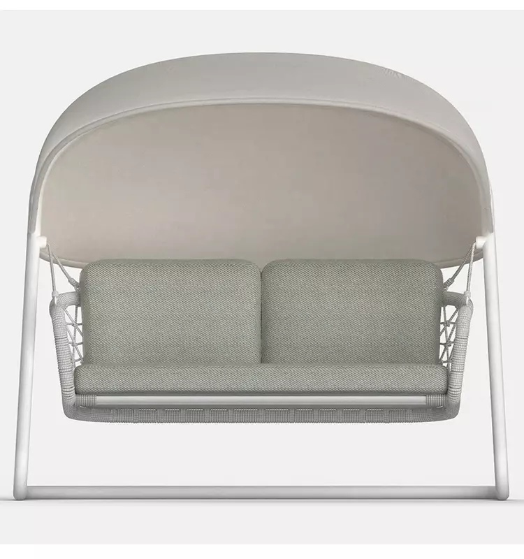 Chaise à bascule imperméable pour cour, balançoire extérieure simple, protection solaire, parasol bleu suspendu, balcon extérieur nordique, loisirs