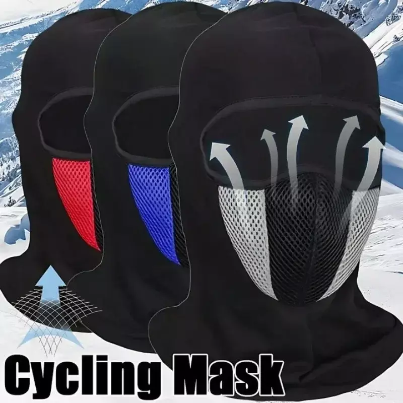 Breathable Motorcycle Balaclava Full Face Mask Cycling Sports Dustproof Windproof Scarf Headgear for Men Women Neck Face Tubes