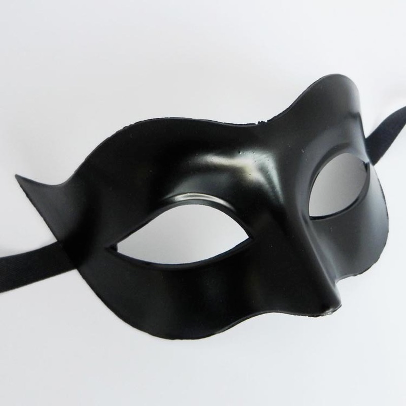 Máscara de media cara de Venecia para adultos, máscara de Halloween, máscara de ojo de zorro para damas, accesorios de fiesta de Navidad y boda, negro y blanco
