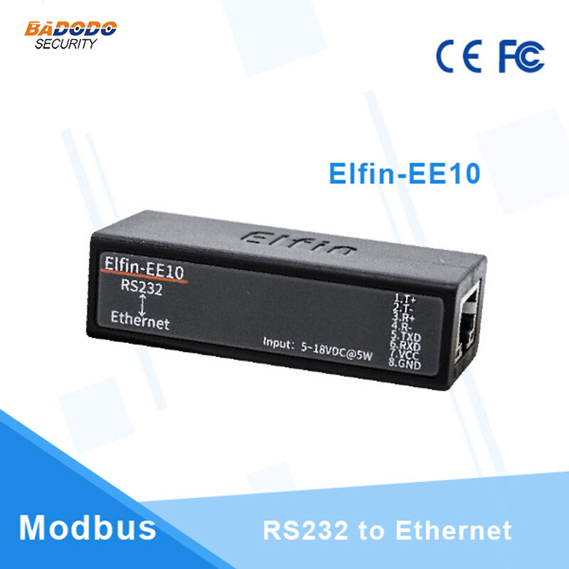 Серверный преобразователь с последовательным портом RS232 на Ethernet устройства IOT Elfin-EE10 Поддержка TCP/IP Telnet Modbus