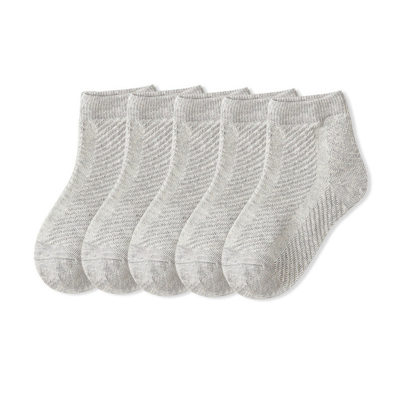Conjunto de 5 pares/lote meias de algodão respirável para menino e menina, alta qualidade, moda, presente de aniversário, 1 a 12 anos, primavera verão