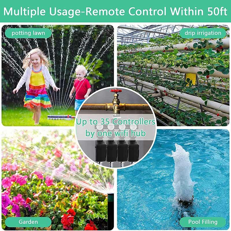 Riego inteligente con batería para jardín, temporizador de agua de riego automático con Wifi, aplicación Tuya Smart Life, 4 AA, nuevo diseño