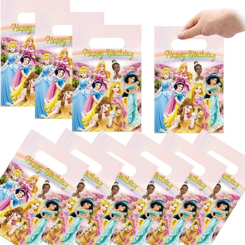 Disney Princess Baby Shower bomboniere sacchetti regalo Snow White Candy Bag Handle Loot Bags Princess Theme Birthday Party Decoration