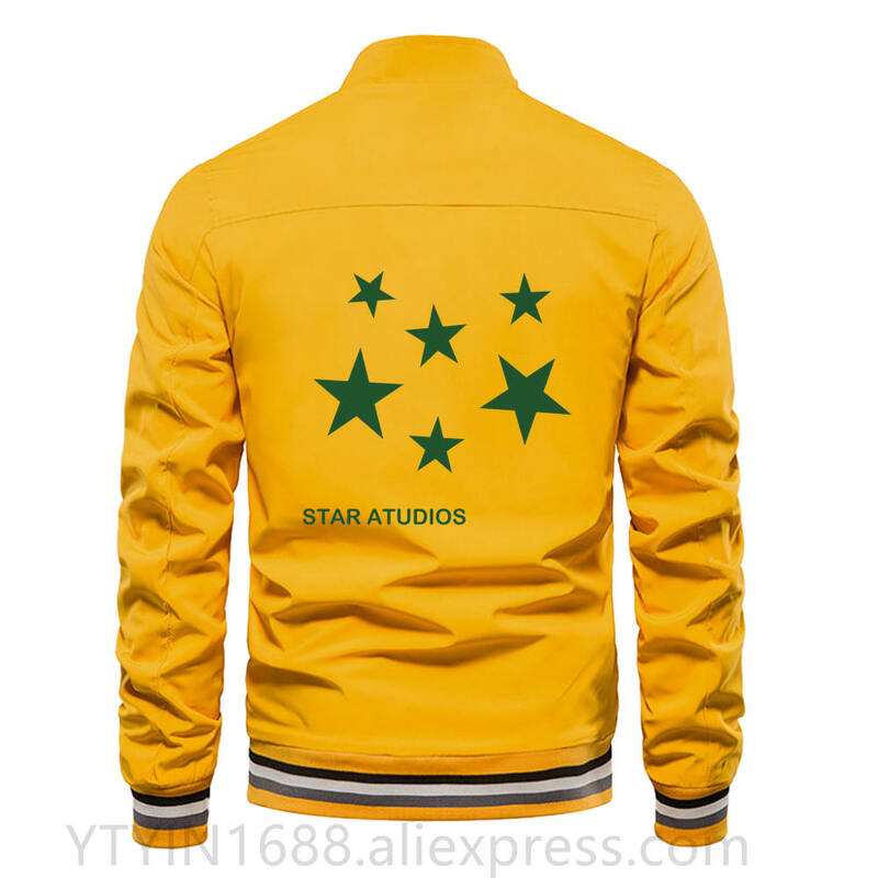 Jaquetas bomber blusão masculinas, jaquetas estampadas com letra gráfica, roupas de grife varsity Y2k, novo para primavera, 2022