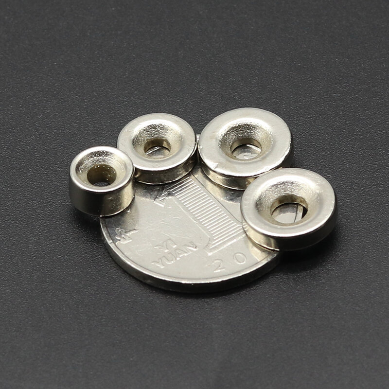 Runde Magnet 8/10/12/15/20/25/30mm x Hole3/4/5/6mm Neodym Magnet N35 Permanent NdFeB Super Starke Starke Magneten Mit loch