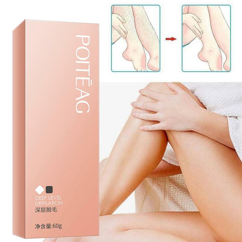 60g Fast Hair Removal Cream Painless Depilatory Cream Skin Friendly Painless Hair Remover Cream For Women And Men H1I1