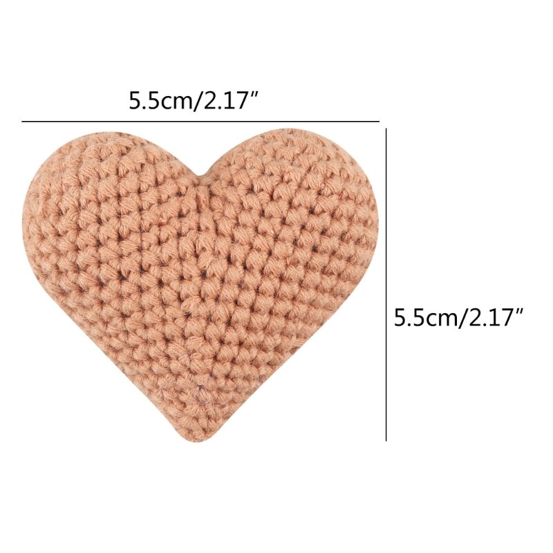 Upgraded DIY Baby Pacifier Chain Cute Hearted-shaped Crochet Knitting Beads for Pacifier Baby Photograph Props Durable