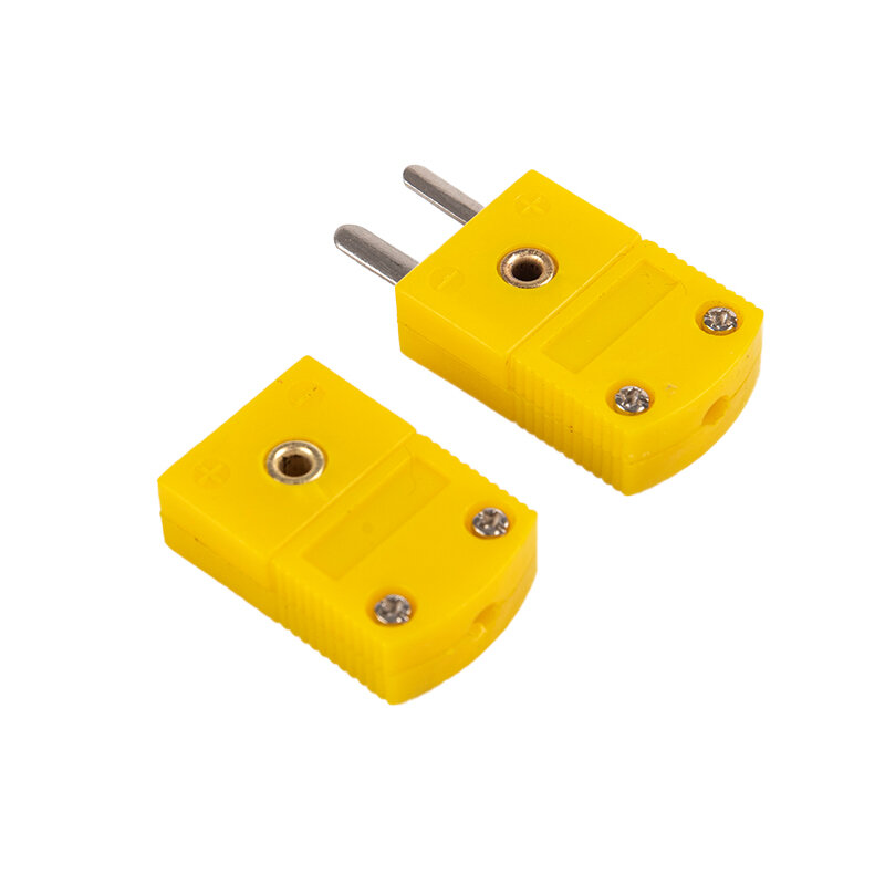 New Yellow Type K Male/female Mini Connector Plug Safety Fits All Our Temperature Controllers Temperature Sensor 5PCS