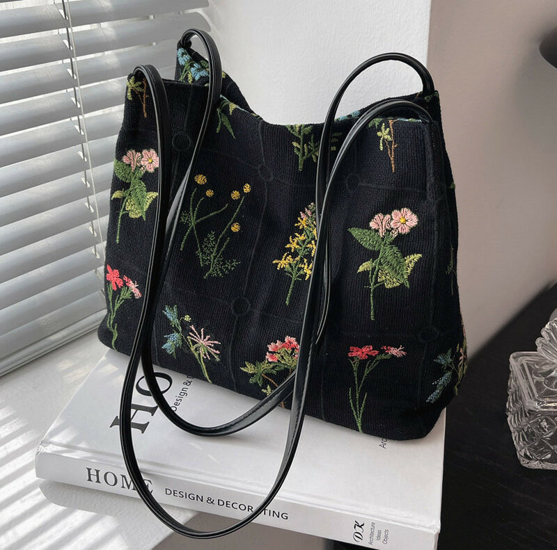 Luksusowa markowa duże kwiaty torba 2022 nowa wysokiej tkanina wysokiej jakości damska designerska torebka o dużej pojemności