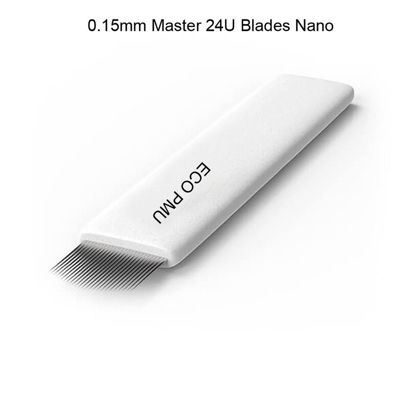 U24 Microblading igły mistrz ostrza Nano 0.15mm 50 sztuk