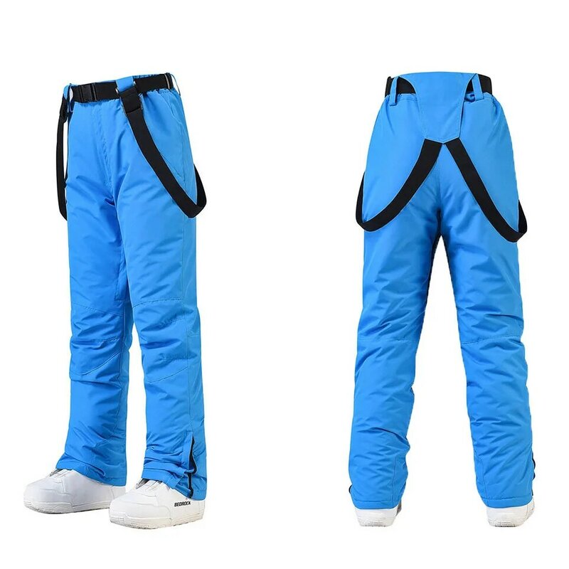 Новые мужские и женские зимние лыжные штаны для активного отдыха ветрозащитные водонепроницаемые теплые дышащие брюки для сноуборда снежные Спортивные Нагрудники брюки