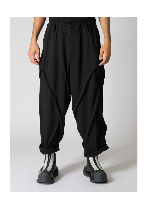 Piega pantaloni a gamba larga pantaloni elastici in vita Yohji Yamamoto homme pantaloni per uomo pantaloni casual Owens pantaloni da uomo