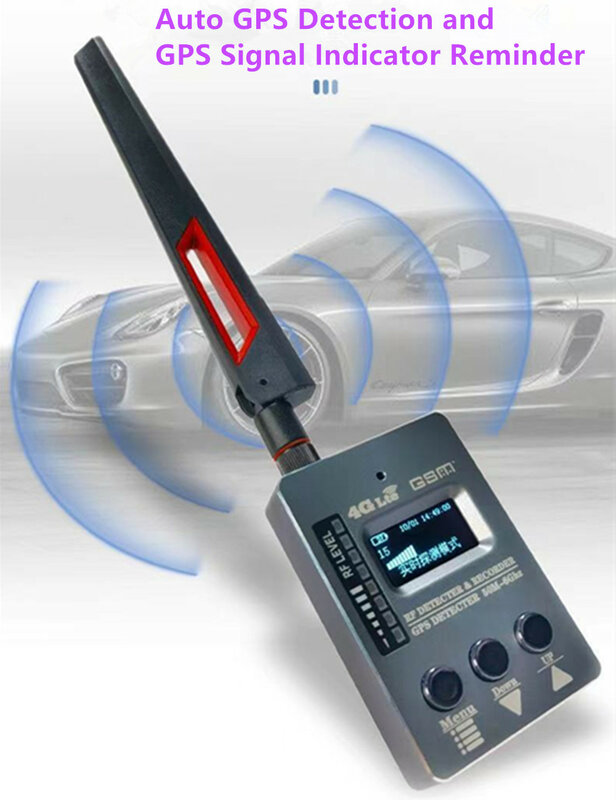 GPS Tracker Detector Detect and Locate Hidden Spy Cameras Mini Cameras GSM Wiretaps and Sound Signal Spy Devices.