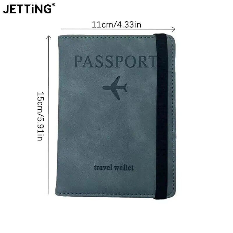 Waterproof RFID Passport Cover, Credit ID Card Wallet, Bank Card Case, Multi-Function Document, Acessórios de viagem, PU
