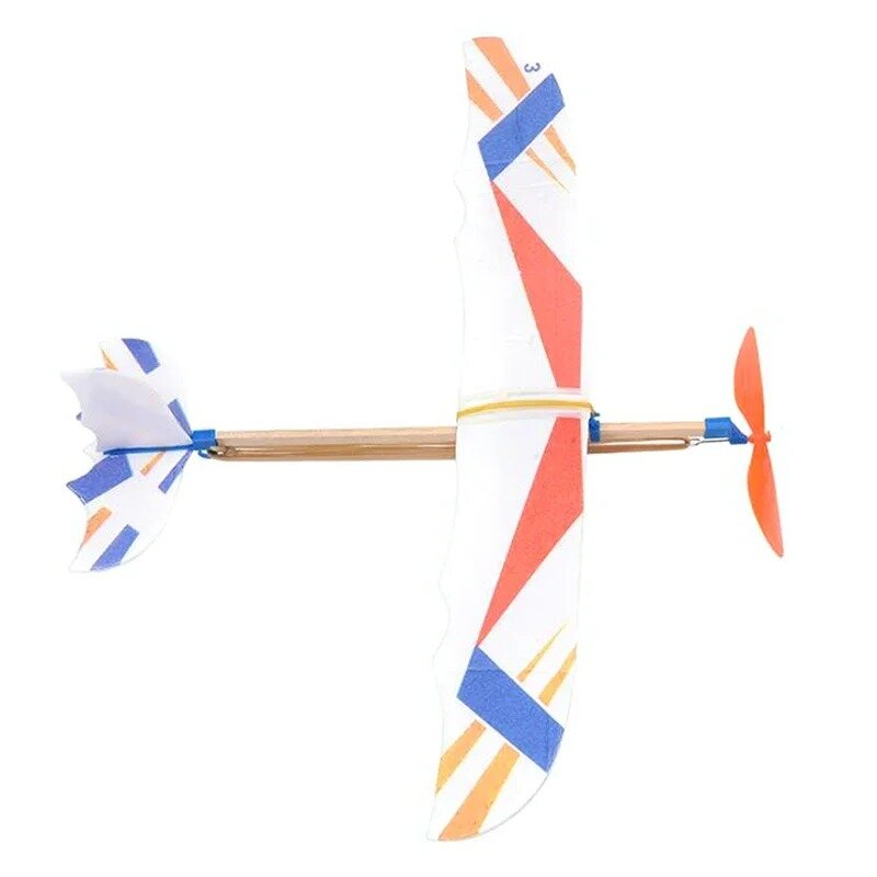 ชุดของเล่นโมเดลเครื่องบิน mainan anak DIY ของเล่นสำหรับเด็กโมเดลยางรัดโฟมขับเคลื่อนเครื่องบินของเล่นวิทยาศาสตร์โมเดลเครื่องบิน