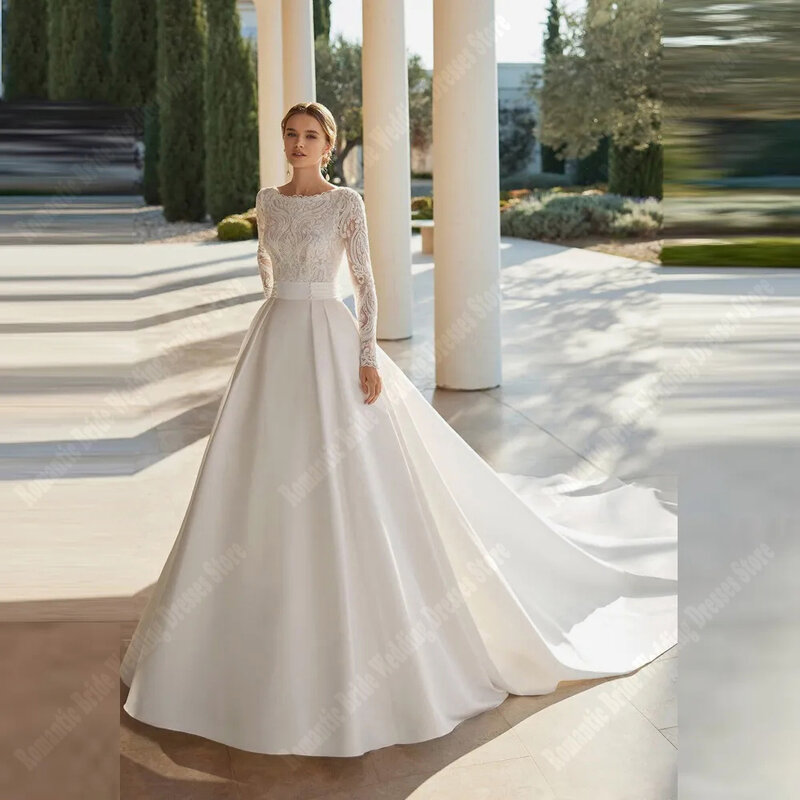 Женское атласное свадебное платье It's yiiya, белое платье с атласной отделкой на лето 2019
