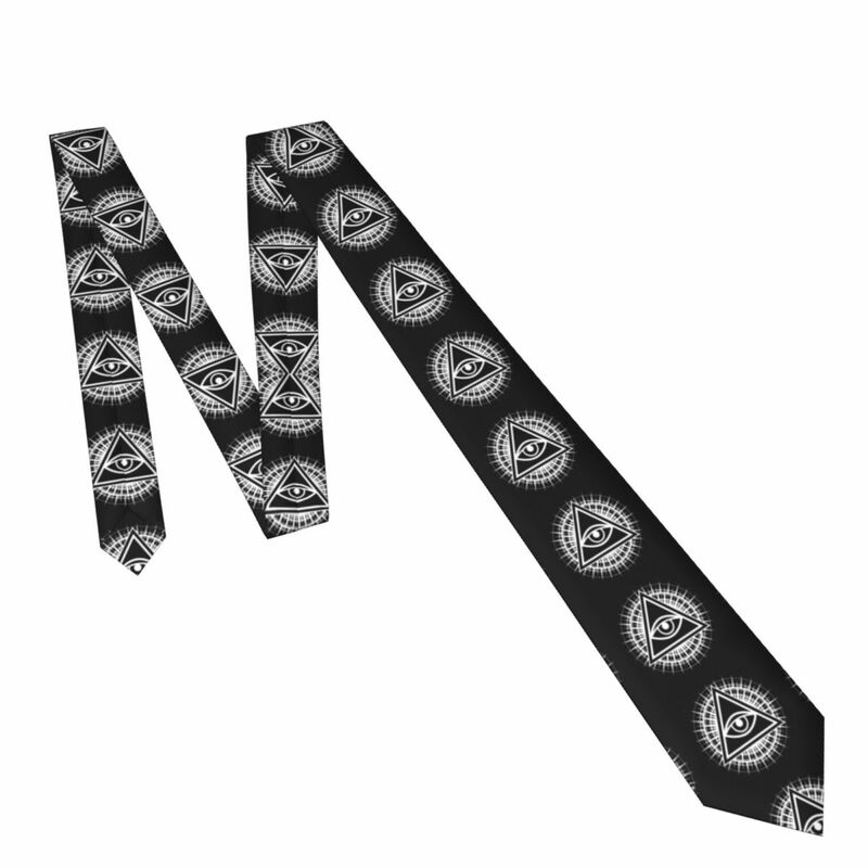 Herren Krawatte klassische dünne alle sehen Auge von Gott Krawatten schmalen Kragen schlanke lässige Krawatte Accessoires Geschenk